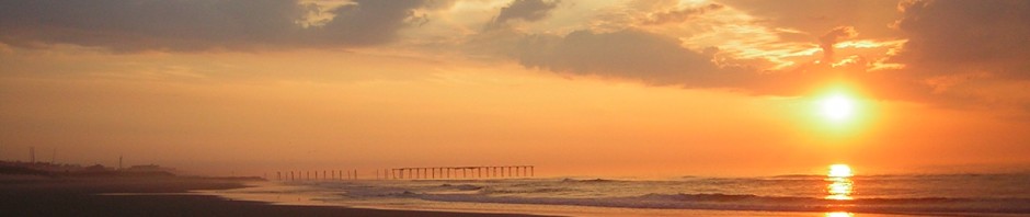 Sunrise over the beach in Ocean City, New Jersey